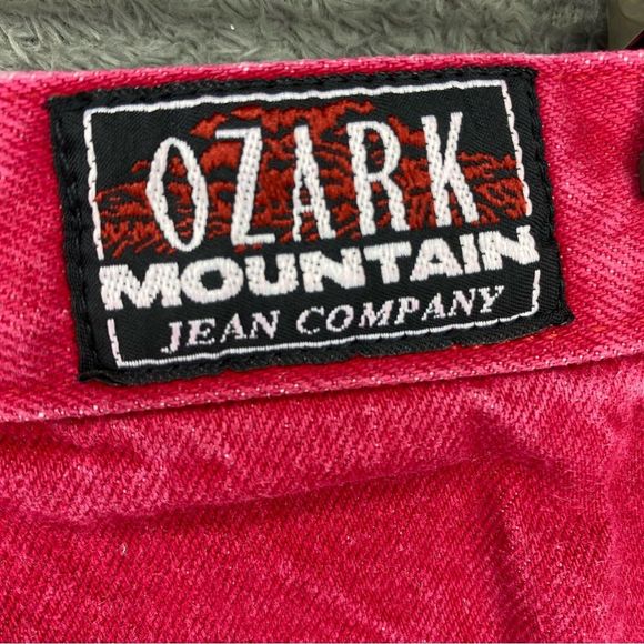 Vintage Ozark Mountain Women’s High Waist Red Denim Shorts Sz 5 Western 90s - Picture 5 of 11